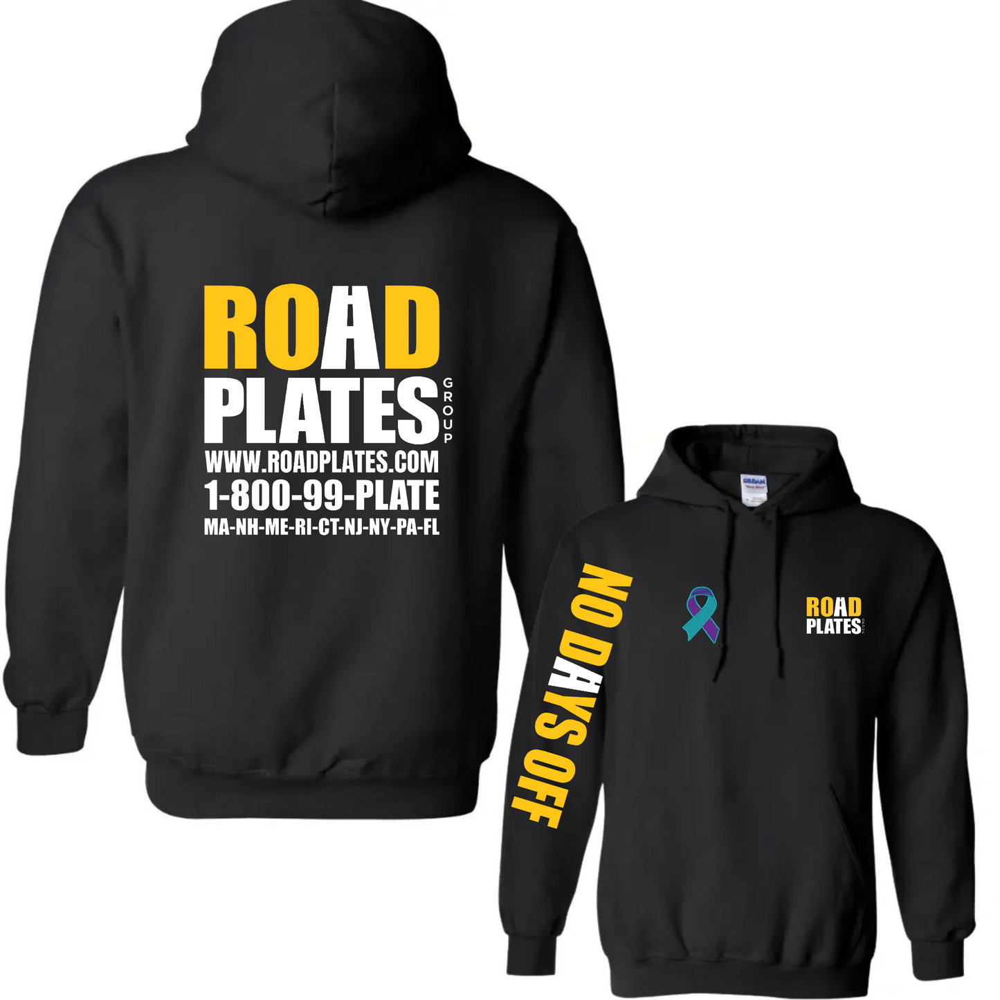 Suicide Prevention Awareness Road Plates Hoodie