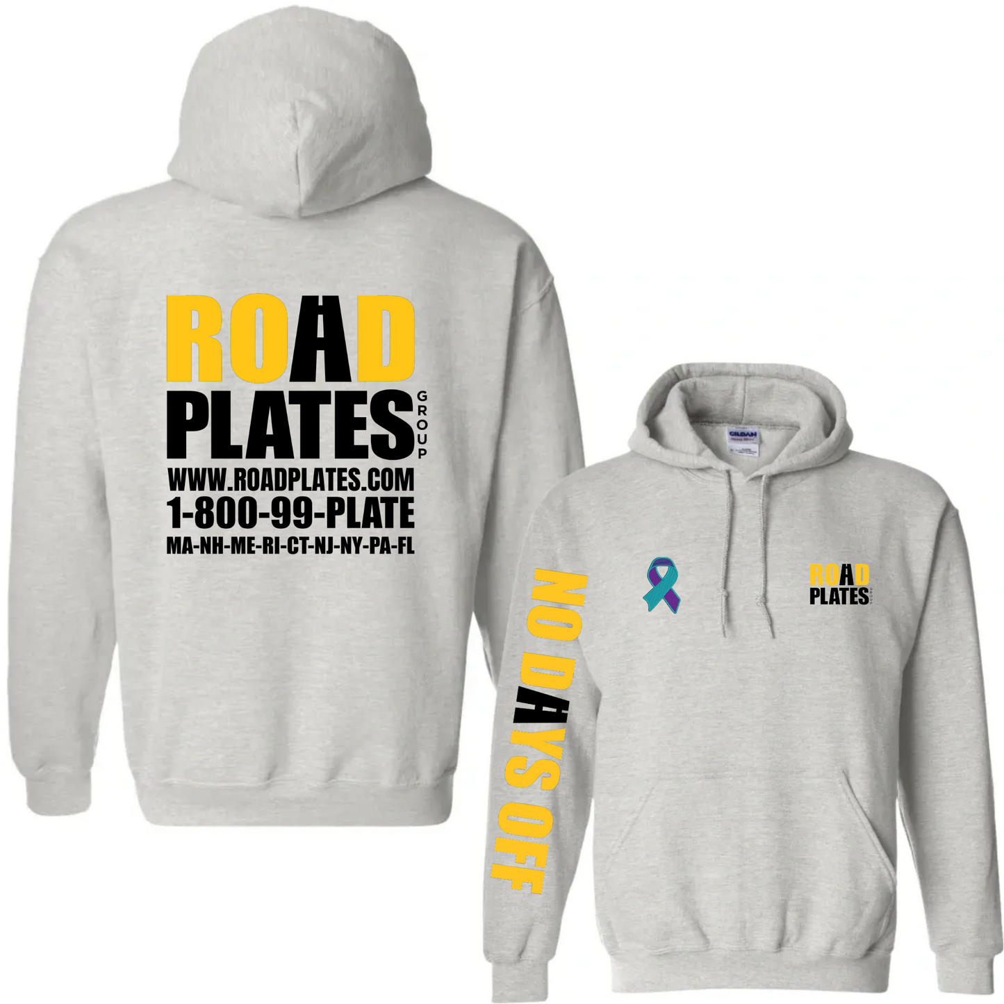 Suicide Prevention Awareness Road Plates Hoodie