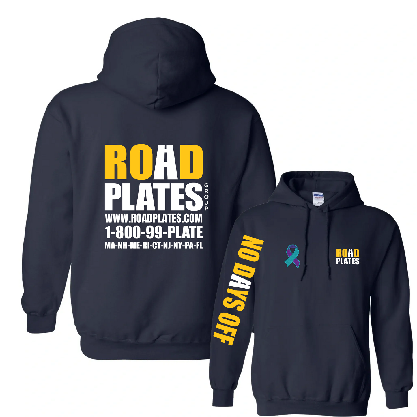 Suicide Prevention Awareness Road Plates Hoodie