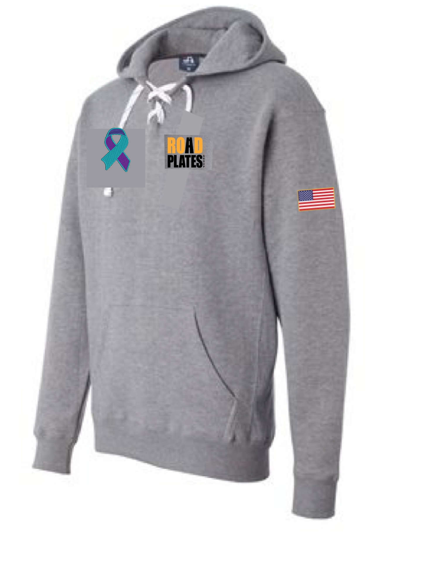 Suicide Prevention Awareness Road Plates Hoodie