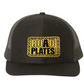 Road Plates Gold/Black Carbon Fiber Leatherette Patch Richardson 112 Hat